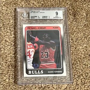BGS 9 MICHAEL JORDAN 1988-89 Fleer #17 Chicago Bulls MINT